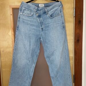 AGOLDE Criss-Cross Oversized Jeans